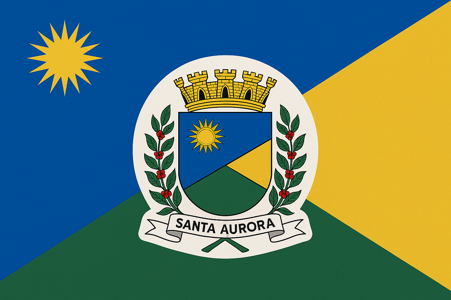 Bandeira Oficial do Município de Santa Aurora